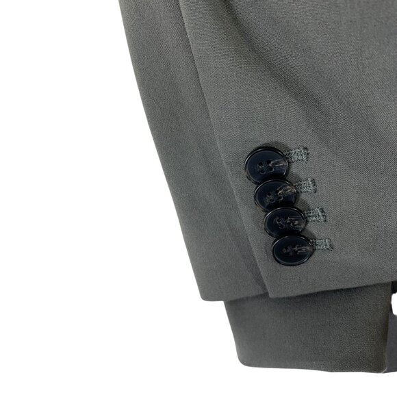 H&M Single-breasted Blazer color Dark gray-green size xs - Picture 9 of 14